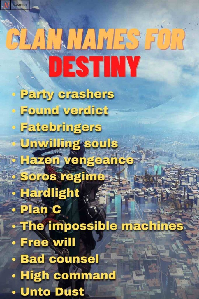 Clan Names for Destiny