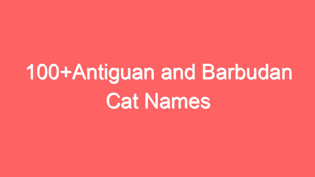 100antiguan and barbudan cat names 2042