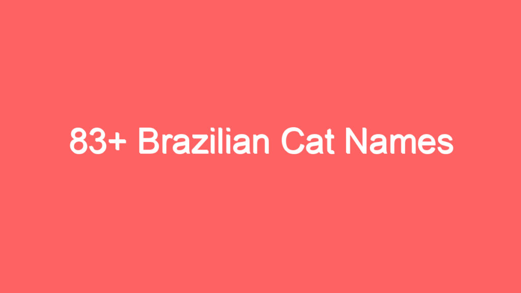 83 brazilian cat names 2063