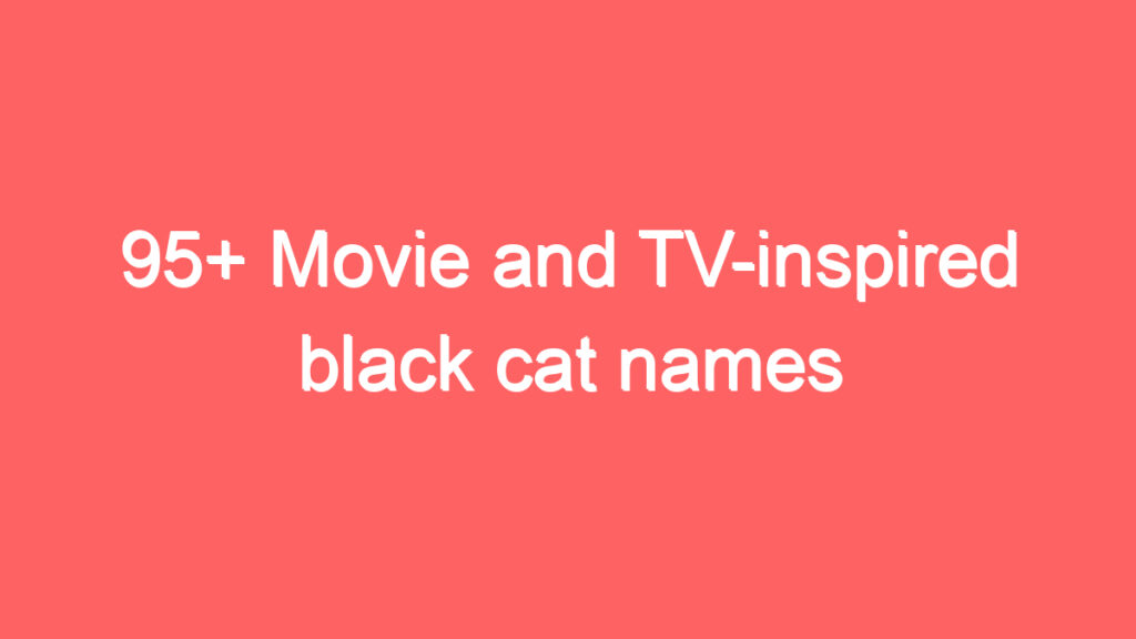 95 movie and tv inspired black cat names 1959