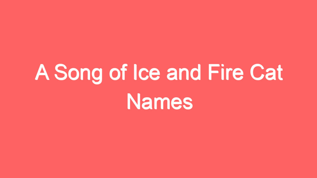 a song of ice and fire cat names 4138