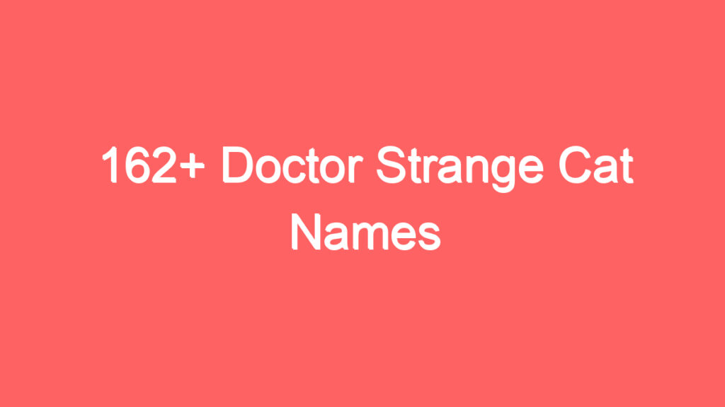 162 doctor strange cat names 3985