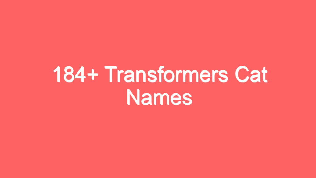 184 transformers cat names 3951