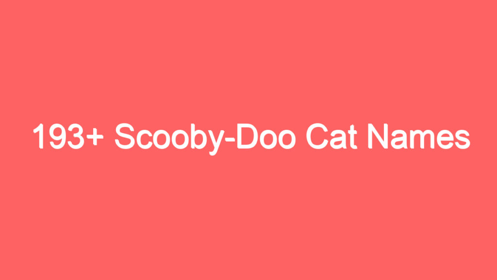 193 scooby doo cat names 3969